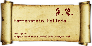Hartenstein Melinda névjegykártya